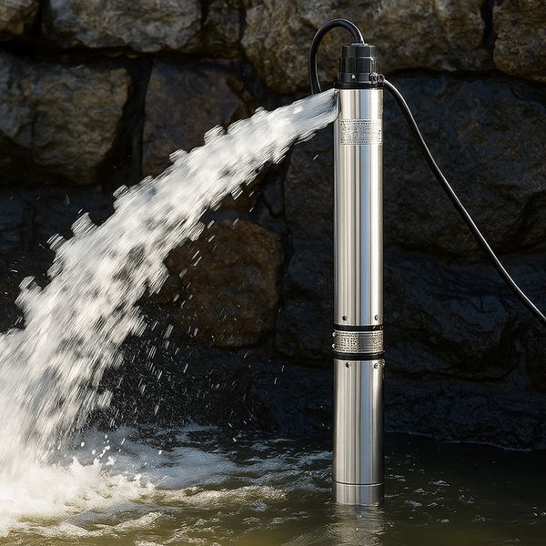 Глубинный насос NPO KGB 90QJD2-42/10-0,55D с пультом управления для глубины 42м / Насос высокого давления / Погружной насос 345600372 фото