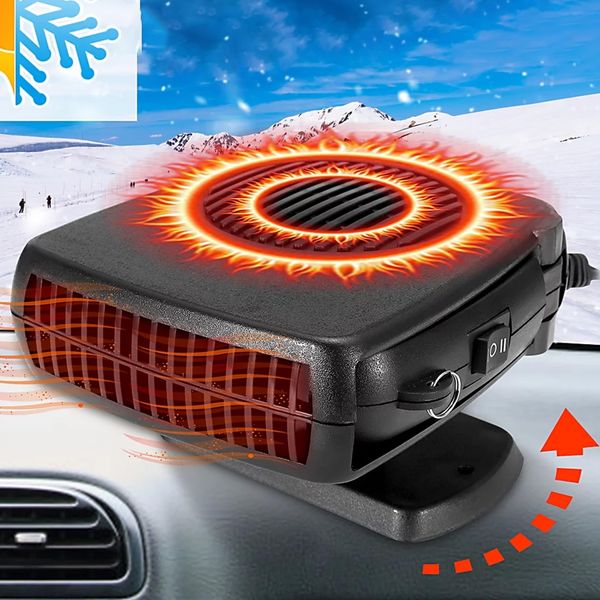 Автомобільний обігрівач салону, 200W, т прикурювача 12в, Air Heater Fan / Автодуйка / Тепловентилятор для машини 123462618 фото