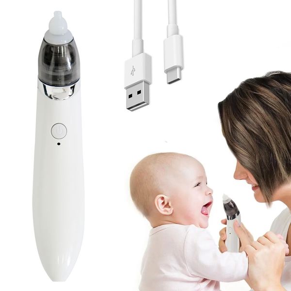 Електричний аспіратор носовий USB, NASAL ASPIRATOR, Білий / Назальний аспіратор для дітей 234564372 фото