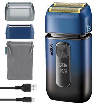 Электробритва шейвер с двойным лезвием + насадка, от USB, VGR V-362 / Аккумуляторная электробритва мужская 234576202 фото