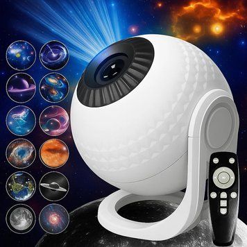 Проектор звездного неба 12 слайдов + пульт, от USB, Galaxy Projector AT-T08 / Детский ночник проектор / Ночник звёздное небо 234586997 фото