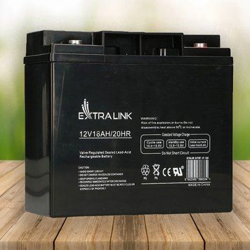 Акумулятор 12V / 18Ah, AGM EXTRALINK / Свинцево-кислотний акумулятор / Універсальна акумуляторна батарея 5902560366334 фото
