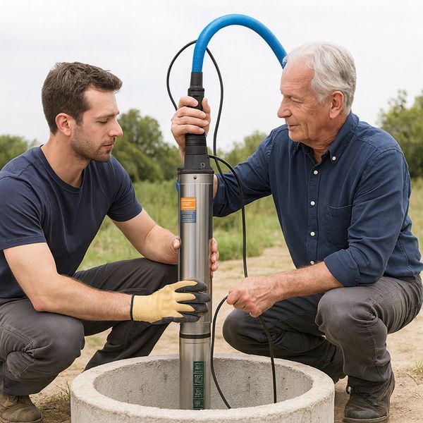 Погружной насос для скважины Rudes 3 2000Вт, кабель 50м, напор 171м, FRESH 2000 / Глубинный насос центробежный 345600449 фото