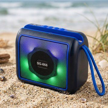 Портативная Bluetooth-колонка с держателем для смартфона 14х12,5х8,5см, Синий / Bluetooth колонка / Беспроводная колонка 234590436 фото
