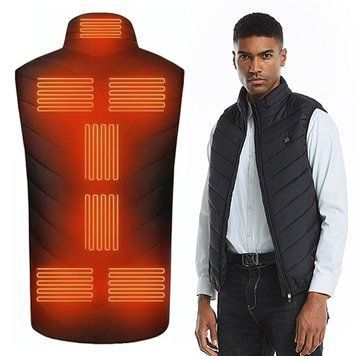 Чоловіча жилетка з підігрівом до +45 (XXL) USB, 3 режими / Жилет з підігрівом від повербанка 23457464302 фото