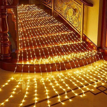Гирлянда Водопад, от сети, 3х1.5 м, 400LED, Теплый белый / Новогодняя гирлянда / Светодиодная гирлянда 234560683 фото
