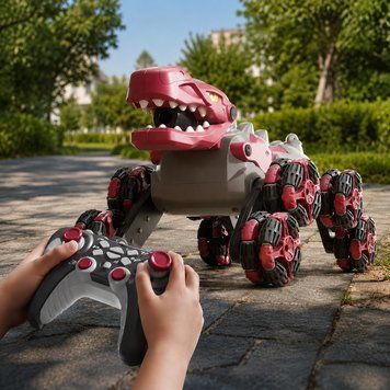 Іграшка на радіокеруванні Динозавр, 2.4 GHz, 2209, Червоний / Радіокерована машинка / Машинка-трансформер для дітей 234596685 фото