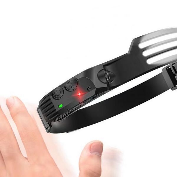 Фонарь налобный аккумуляторный (белый, желтый, красный свет) USB, CB-689-3 / Гибкий силиконовый фонарик на лоб 234566271 фото