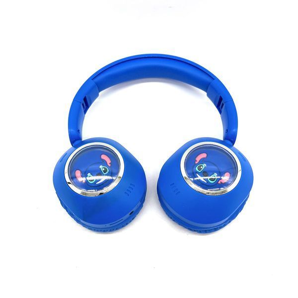 Бездротові навушники Стич з Bluetooth, KT-100, Синій / Дитячі навушники накладні / Блютуз навушники для дітей 234588489 фото
