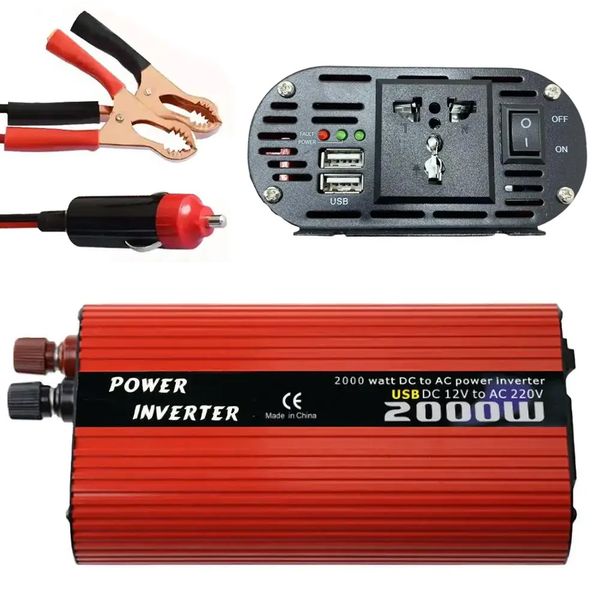 Преобразователь напряжения с 12V на 220V, 2000W, 2хUSB, WimpeX WX / Автомобильный инвертор 234573625 фото