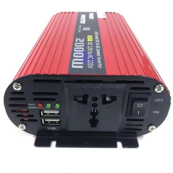 Преобразователь напряжения с 12V на 220V, 2000W, 2хUSB, WimpeX WX / Автомобильный инвертор 234573625 фото