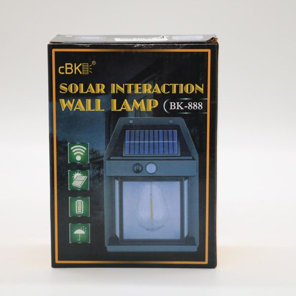 Вуличний світильник на сонячній батареї з датчиком руху, SOLAR WALL LAMP ВK-888 234573336 фото