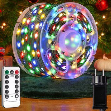 Новогодняя гирлянда Роса от сети, 50м (500 LED) + пульт, RGB / Светодиодная гирлянда нить / LED гирлянда на елку 23457467501 фото