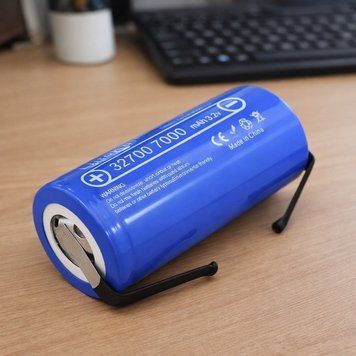 Акумулятор LiFePO4 32700, 7000mАh, 21А, 3.2V, LiitoKala Lii-70A-N, Синій / Літієвий акумулятор / Багаторазова батарейка 234588991 фото