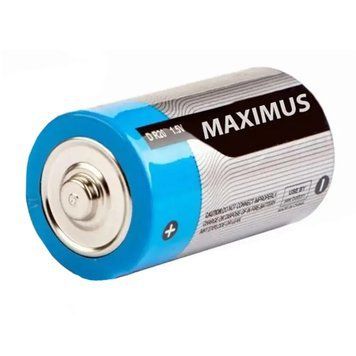 Батарейка сольова R20 D, (1шт) 1,5V, Maximus / Велика батарейка для електроніки 234566206 фото