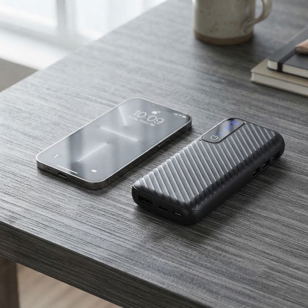 Повер банк 50000 mAh, LED дисплей ,3 USB, Чорний / Зовнішній акумулятор / Power bank / Павер банк / УМБ / Портативна зарядка 234597608 фото
