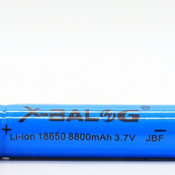 Акумулятор літій-іонний 18650 (1шт) на 8800mAh (3,7V), X-BALOG / Багаторазова акумуляторна батарейка 234564395 фото