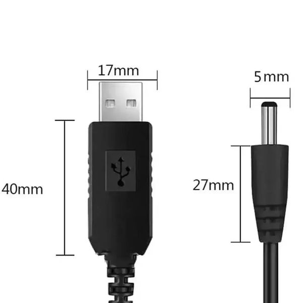 Кабель живлення роутера від повербанку, 12V, USB-DC / Шнур для WIFI роутера з перетворювачем напруги 234563898 фото