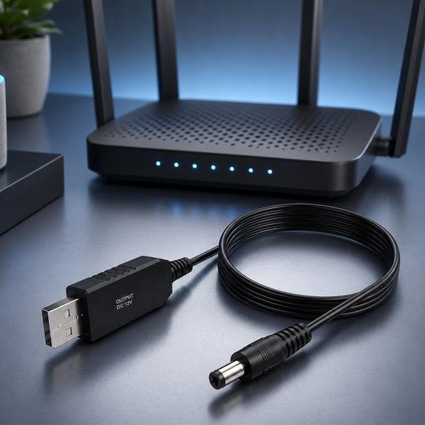 Кабель живлення роутера від повербанку, 12V, USB-DC / Шнур для WIFI роутера з перетворювачем напруги 234563898 фото Кабель живлення роутера від повербанку, 12V, USB-DC / Шнур для WIFI роутера з перетворювачем напруги 234563898 фото