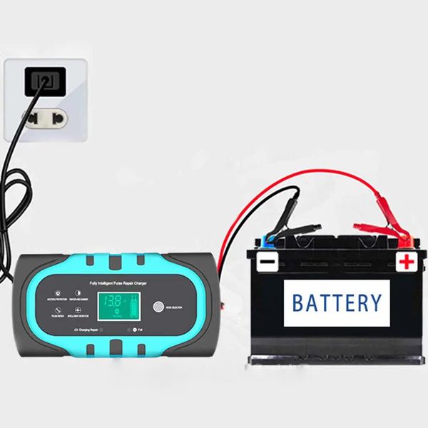 Зарядний пристрій автомобільних акумуляторів 12V, 10A / Імпульсна зарядка для авто 234572155 фото