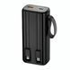 Повербанк 30000mAh з вбудованими кабелями Lightning/Type-C, 22.5W, KP-38, Чорний / Зовнішній акумулятор / Павербанк / Power Bank 234597383 фото 7