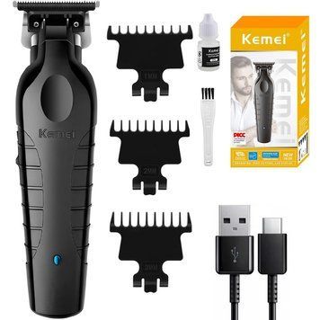Акумуляторна машинка для стрижки + 3 насадки, USB, Kemei KM-2299 / Тример для бороди / Тример для стрижки 234572836 фото