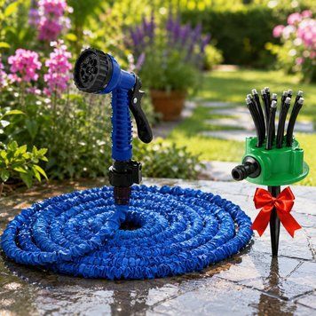 Садовий шланг 75 м V-HOSE PRO + Система поливу Water Sprinklers / Поливочний шланг з розпилювачем 234567017( артикул вірний ) фото