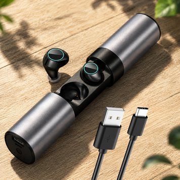 Навушники бездротові, 60мАг, Bluetooth 4,2, TWS-S2, Сірі / Вакуумні навушники / Навушники вкладиші / Блютуз навушники 234594202 фото