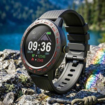 Наручний смарт годинник 1,3", Bluetooth, USB, S18, Чорний / Розумний годинник / Фітнес годинник / Електронний годинник на руку 23456497801 фото