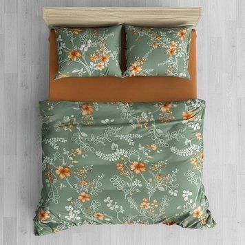 Постельное белье поплин, Евро размер, подарочная упаковка, Romeo Home Poplin Florska / Набор постельного белья 345601360 фото