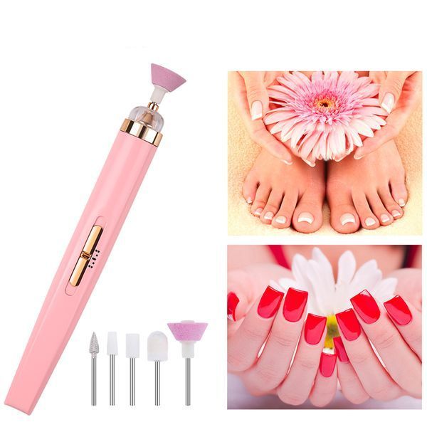 Фрезер для маникюра и педикюра + 5 насадок, Flawless Salon Nails / Беспроводной мини аппарат для маникюра и снятия гель лака 234560490 фото