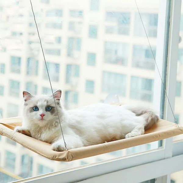 Леженка для кошек на окно (54х32 см), Sunny Window Seat Cat Bed / Спальное место для кошки / Оконный гамак для кота на присосках 234566879 фото