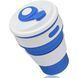 Складной стакан-кружка с крышкой Silicon Magic Cup 350 мл, Синяя / Складная термо-чашка для кофе 234562087 фото 6