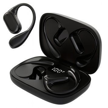Бездротові Bluetooth навушники з мікрофоном та кейсом Q11, Чорний / Канальні навушники / Блютуз навушники 234589582 фото