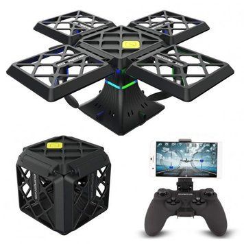 Квадрокоптер с Wifi, камерой и подсветкой Black Knight Cube 414 / Дрон на радиоуправлении 234563847 фото