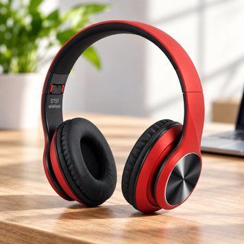 Бездротові навушники Bluetooth ST-57, Червоні / Накладні навушники блютуз / Bluetooth навушники з мікрофоном 234618411 фото