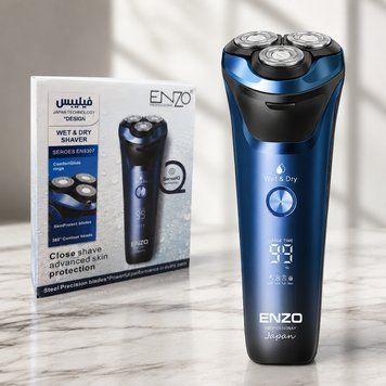 Электробритва, от USB, ENZO EN-9307, Синяя / Бритва для бритья / Бритва электрическая / Аккумуляторная бритва 234598330 фото