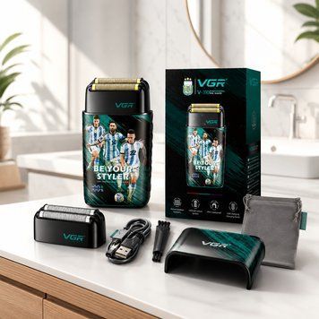 Электробритва шейвер с LED дисплеем, от USB, VGR V-309, Черный / Мужская аккумуляторная бритва / Бритва электрическая 234594318 фото