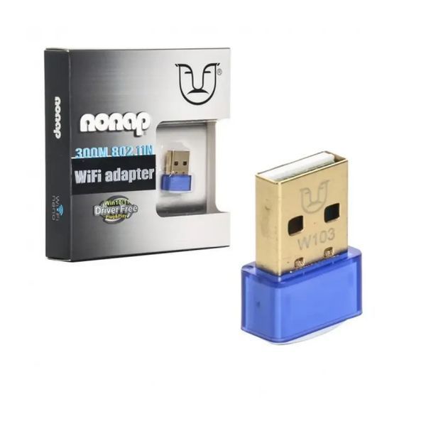 WIFI адаптер від USB, 150 Мбіт/сек, W103 / USB WiFi адаптер / Вай фай адаптер у комп'ютер / Міні WIFI адаптер 234588140 фото