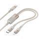 Кабель 2в1 Type-C to Type-C, Lightning, 100W, 1,2м, Hoco U139, Золотистый / Кабель быстрой зарядки / Зарядный кабель 234596135 фото 3