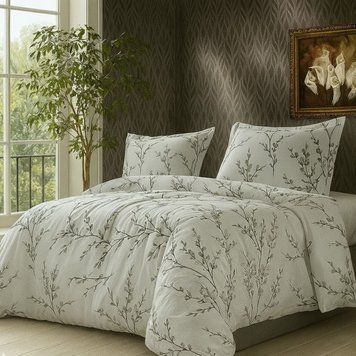 Комплект постельного белья поплиновый, Евро размер, Romeo home Poplin Kares / Набор постельного белья хлопковый 345601362 фото
