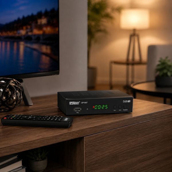 Цифровая ТВ приставка для телевизора HDMI, USB, Wi-Fi, IPTV, Т2 Operasky OP-507, Черный / ТВ тюнер / Цифровой эфирный ресивер 234594656 фото
