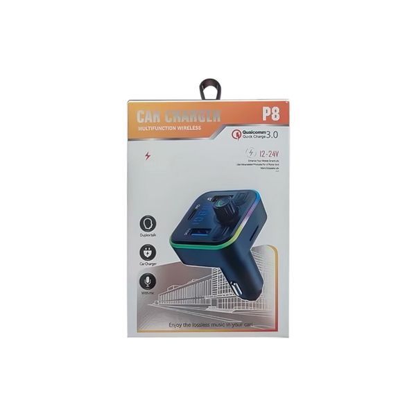 Автомобільний FM трансмітер P8 з Bluetooth та 2хUSB / ФМ модулятор в машину / ФМ трансмітер 234572436 фото