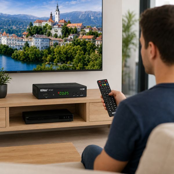 Цифровая ТВ приставка для телевизора HDMI, USB, Wi-Fi, IPTV, Т2 Operasky OP-507, Черный / ТВ тюнер / Цифровой эфирный ресивер 234594656 фото