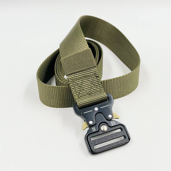 Тактичний ремінь з металевою пряжкою 140 см, Tactical Belt, Олива / Чоловічий ремінь 123461402 фото