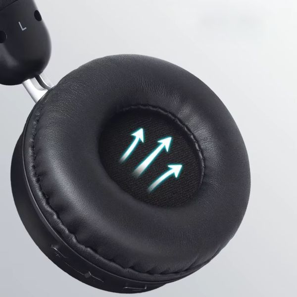 Бездротові навушники Bluetooth з мікрофоном, Aerbes AB-EJ17, Чорний / Накладні навушники / Блютуз навушники 234591284 фото