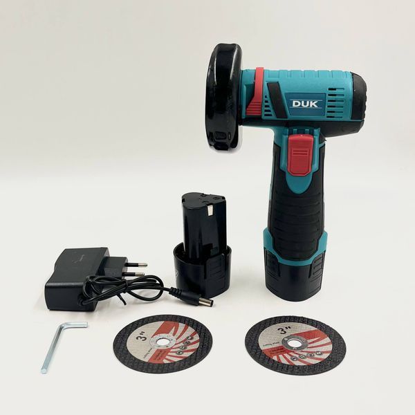 Акумуляторна болгарка 12V в кейсі + 2 акумулятори та 2 диски, W-153-7 / Бездротова електроболгарка / Міні болгарка / Акумуляторна шліфмашина кутова 234575225 фото Акумуляторна болгарка 12V в кейсі + 2 акумулятори та 2 диски, W-153-7 / Бездротова електроболгарка / Міні болгарка / Акумуляторна шліфмашина кутова 234575225 фото