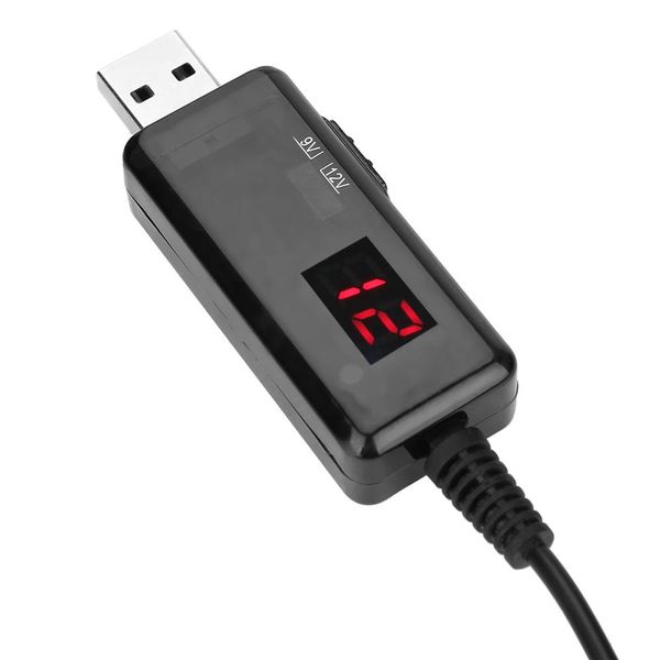 Підвищуючий кабель для роутера + перехідник, USB 5V – DC 9/12V, KWS-912V / Кабель для живлення роутера від повербанка 234563984 фото