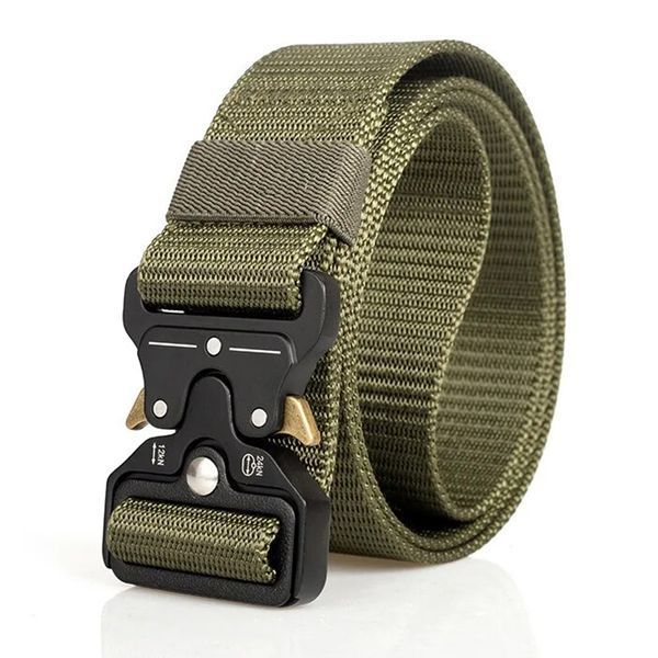 Тактичний ремінь з металевою пряжкою 140 см, Tactical Belt, Олива / Чоловічий ремінь 123461402 фото