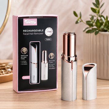 Женский триммер для лица, с подсветкой, от USB, DSP 70081, Белый / Женская электробритва / Аккумуляторный триммер для тела 234598324 фото